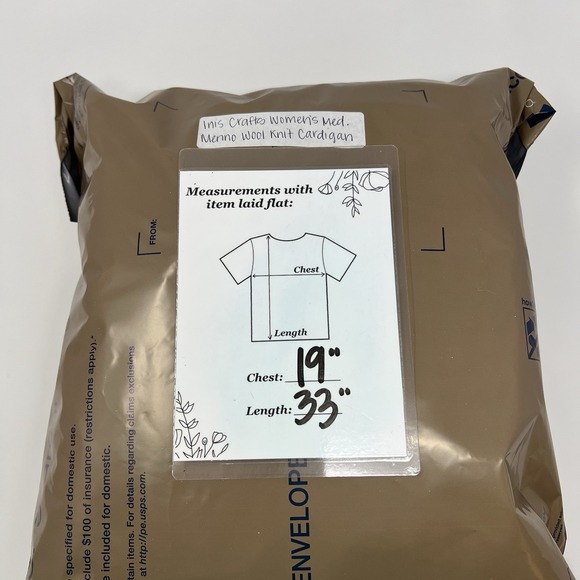 Inis Crafts Cardigan Womens Medium 100% Merino Wool Open Knit Zip Long - Picture 8 of 8